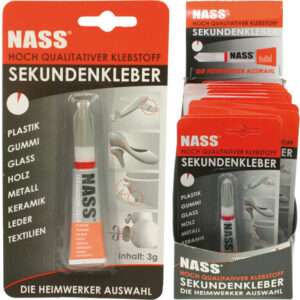 Colle forte Glue NASS 3g présentoir de 24