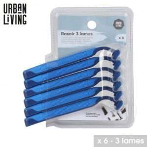 Rasoir pour homme 3 lames manche bleu /6
