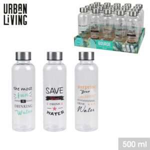 Gourde avec bouchon en métal et dragonne 500ml display de 20
