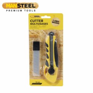 Cutter professionnel MAN STEEL + 2 lames recharges