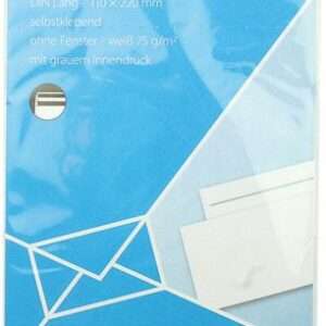 Enveloppe blanche longue 110*220 mm /25